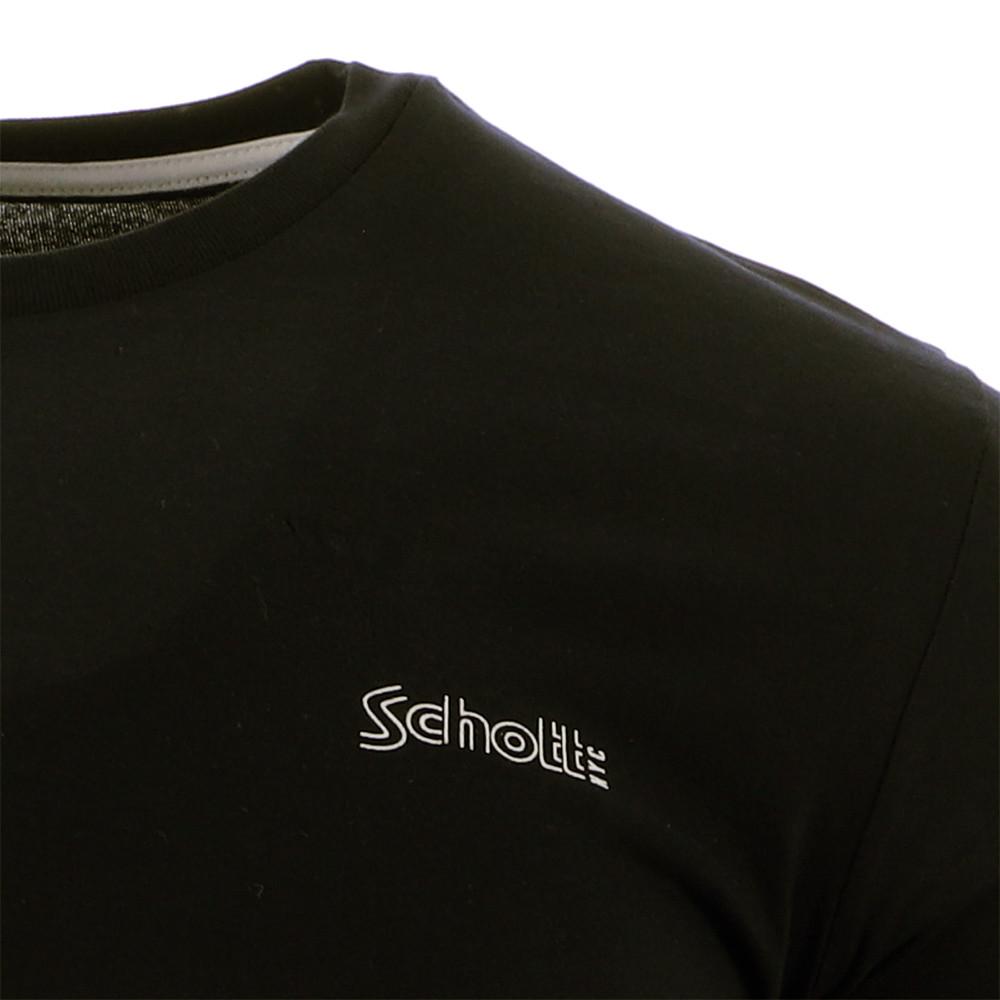 T-shirt Noir Homme Schott O Neck Jeff vue 3