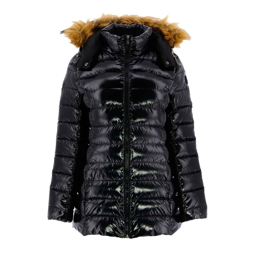 Doudoune mi-longue laquée Noir Femme Jott Perle Laquee 999 pas cher