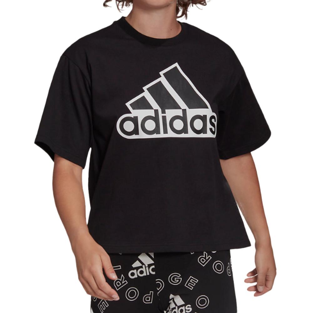 T-shirt Noir Femme Adidas W Bluv Q1 Cro T pas cher