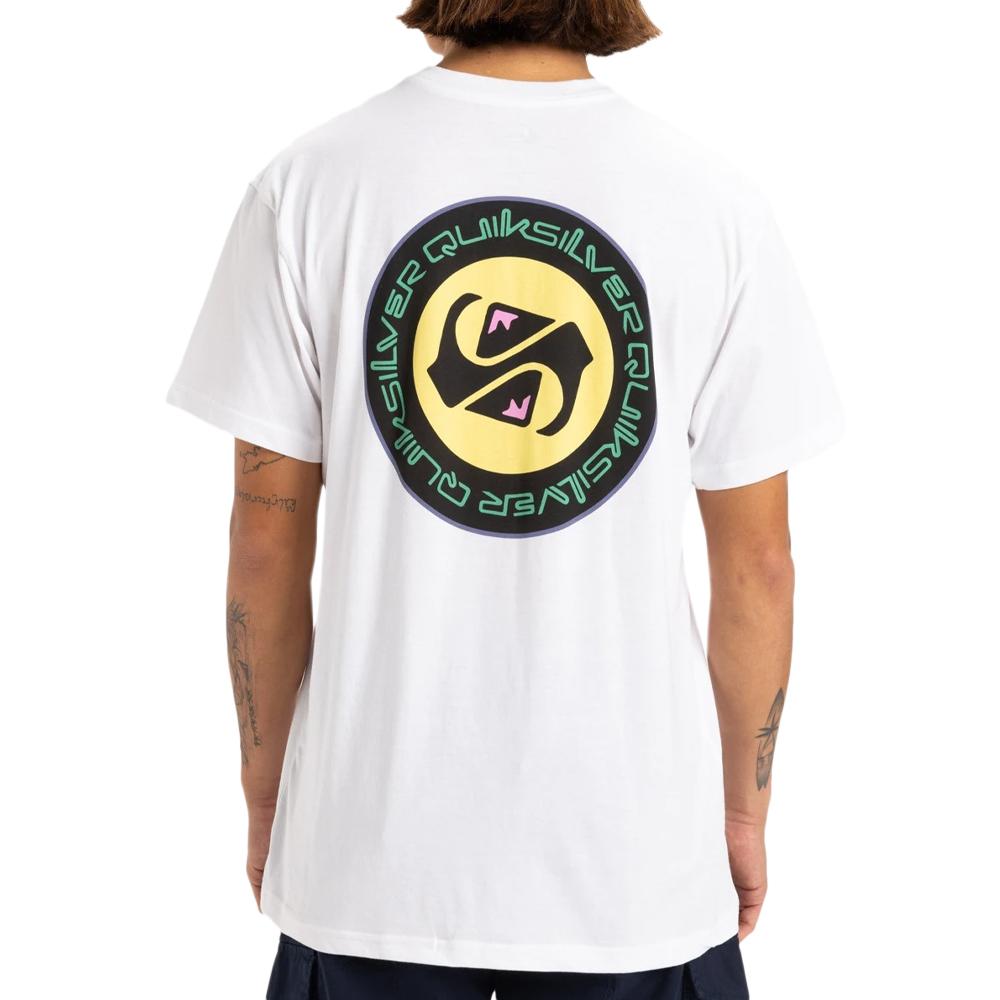 T-shirt Blanc Homme Quiksilver Circle Back vue 2