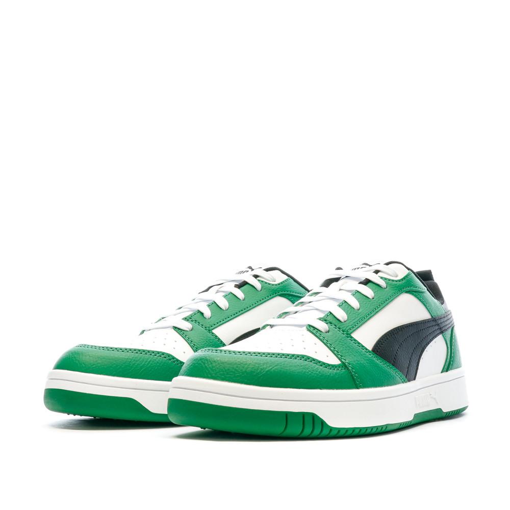Baskets Noires/Blanches/Vertes Homme Puma Rebound V6 Low vue 6