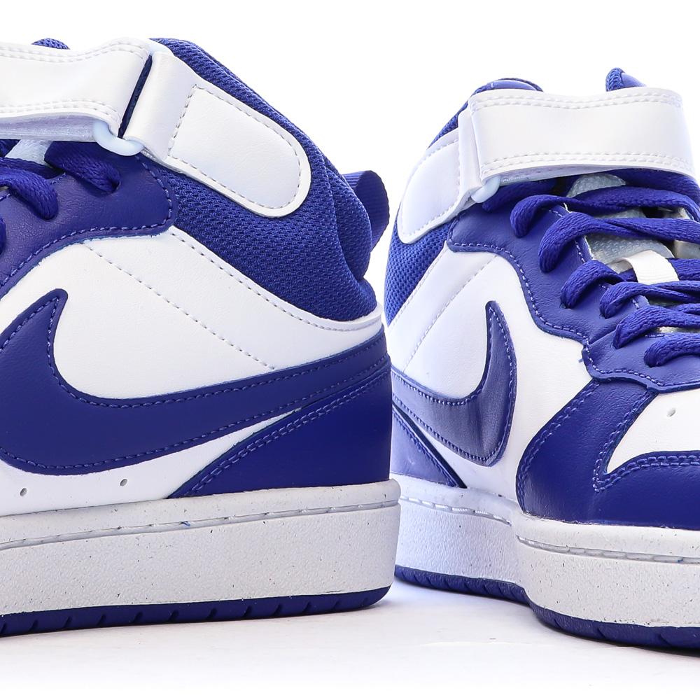 Baskets Blanches/Bleu Femme Nike Court Borough Mid 2 vue 7