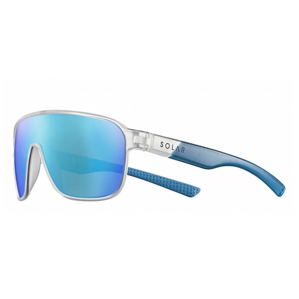 Lunettes de soleil Solar Discovery Transparent Polarized Flash Bleu pas cher