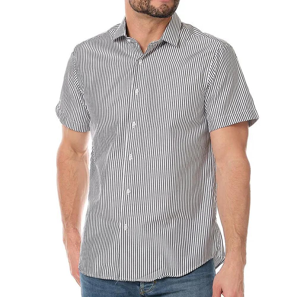 Chemisette Blanc/Noir Homme Sinéquanone CARL pas cher