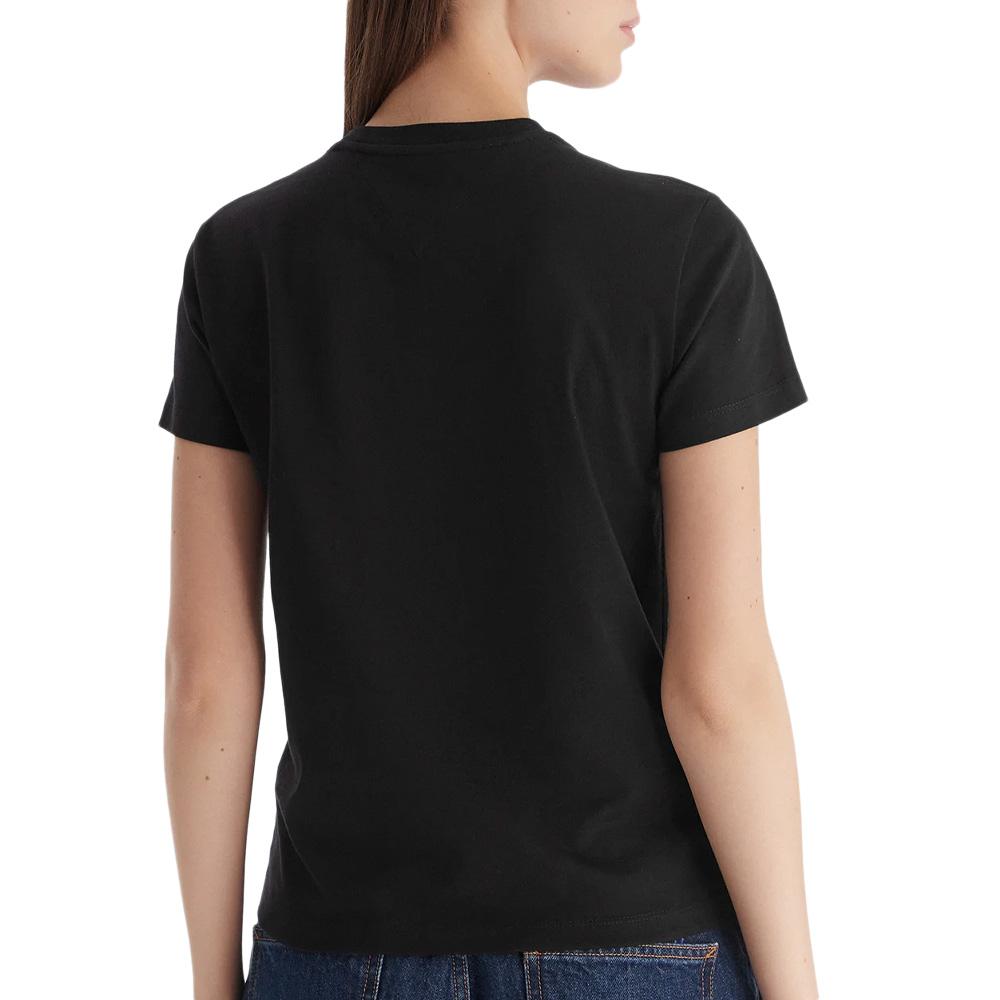 T-Shirt Noir Femme Tommy Hilfiger DW0DW21965 vue 2