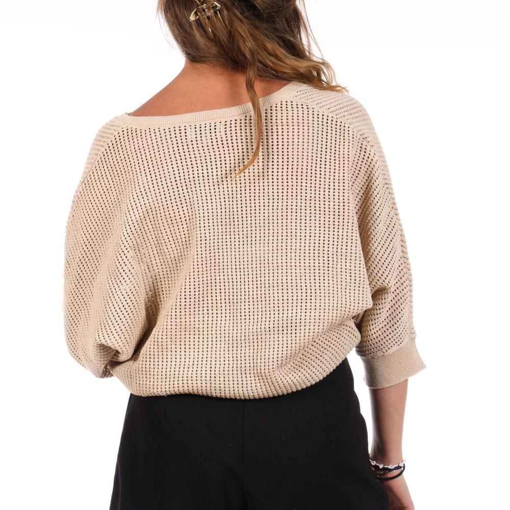 Pull Beige Femme Freeman Porter Paross vue 2