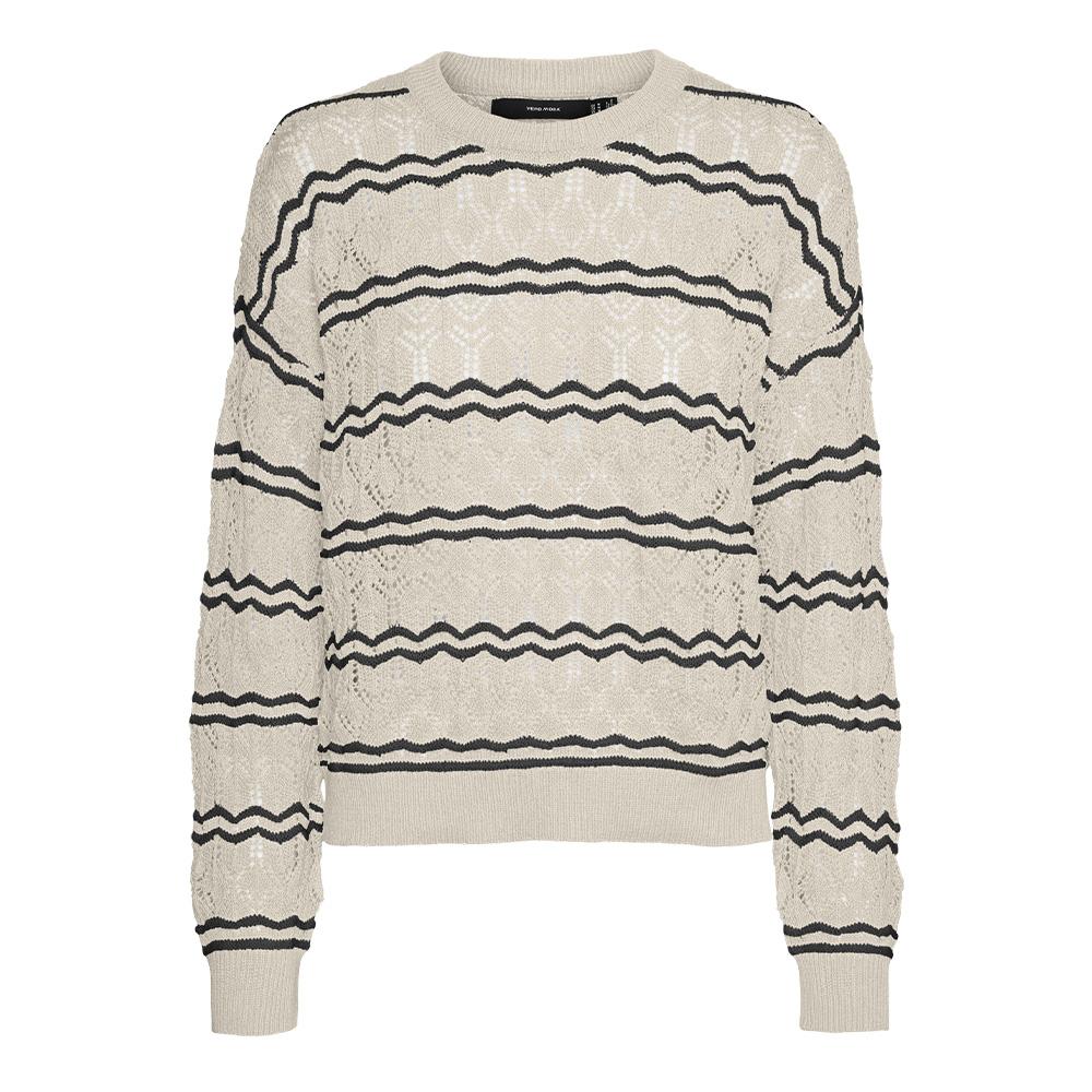 Pull Beige/Noir Femme Vero Moda Bella vue 3