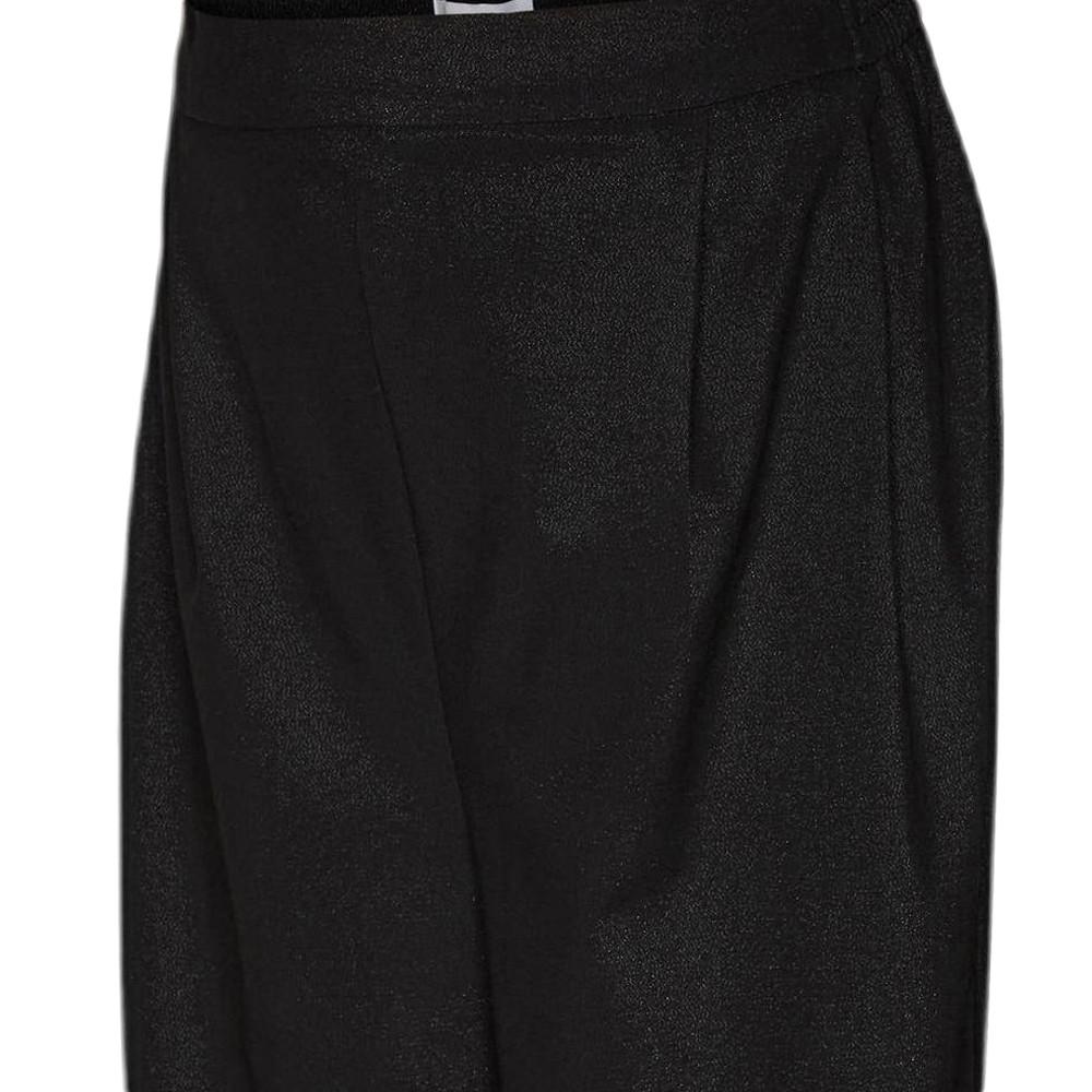 Pantalon Droit Noir Femme Mamalicious Glitter vue 2
