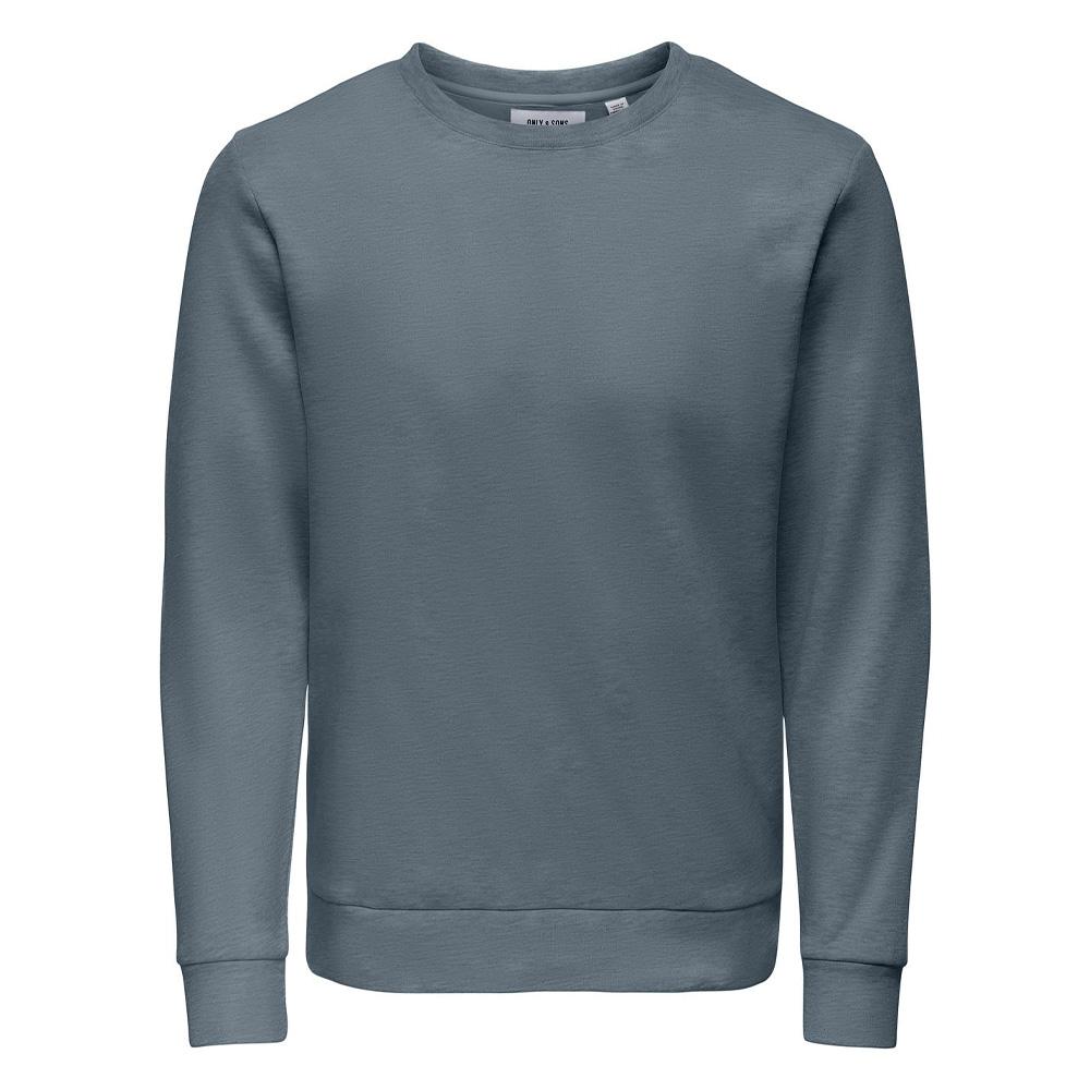 Sweat Bleu Grisé Homme Only & Sons Chase pas cher