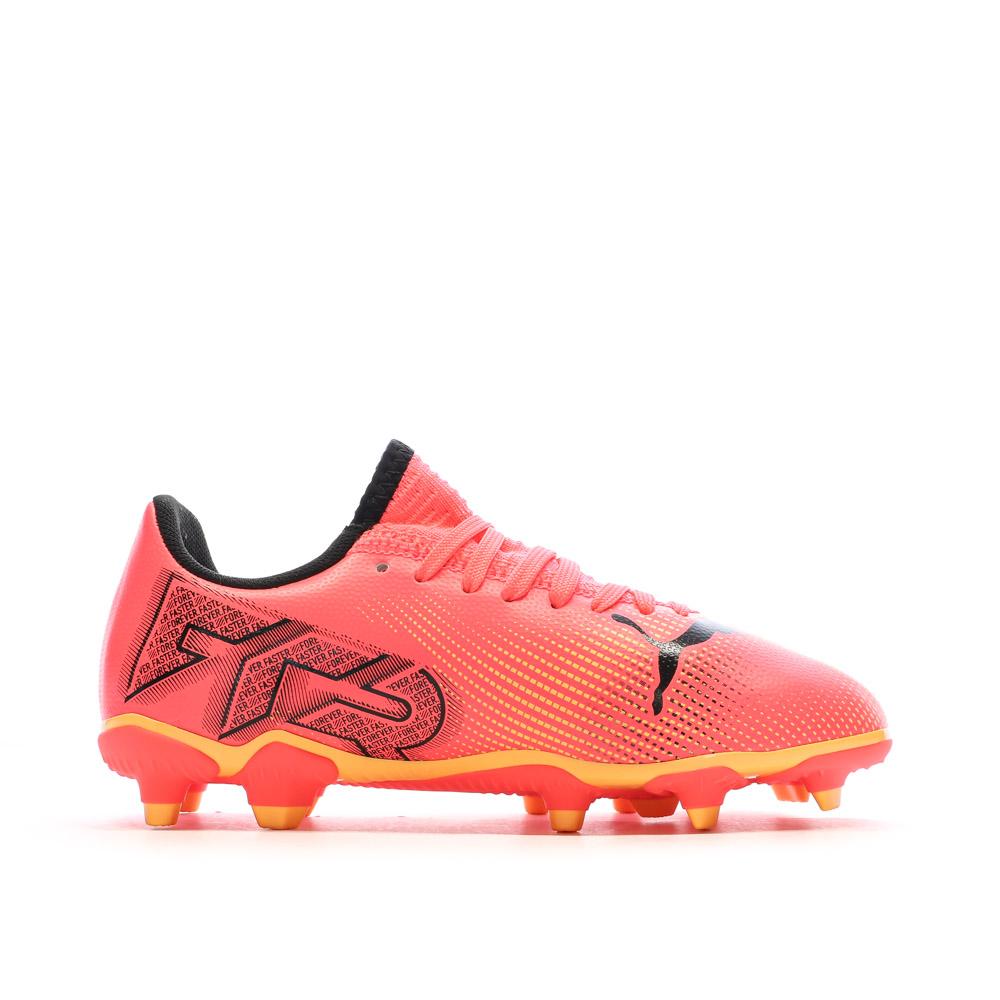 Chaussures de football Orange Garçon Puma Future 7 vue 2
