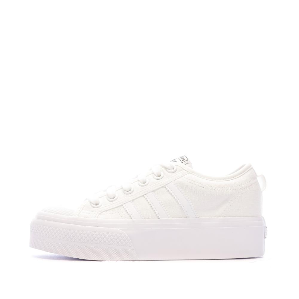 Baskets Blanches Femme Adidas Nizza pas cher