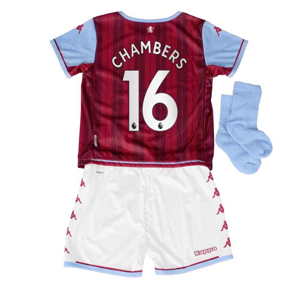 Aston Villa Kit Domicile Rouge/Bleu Bébé Kappa 2021/2022 vue 2