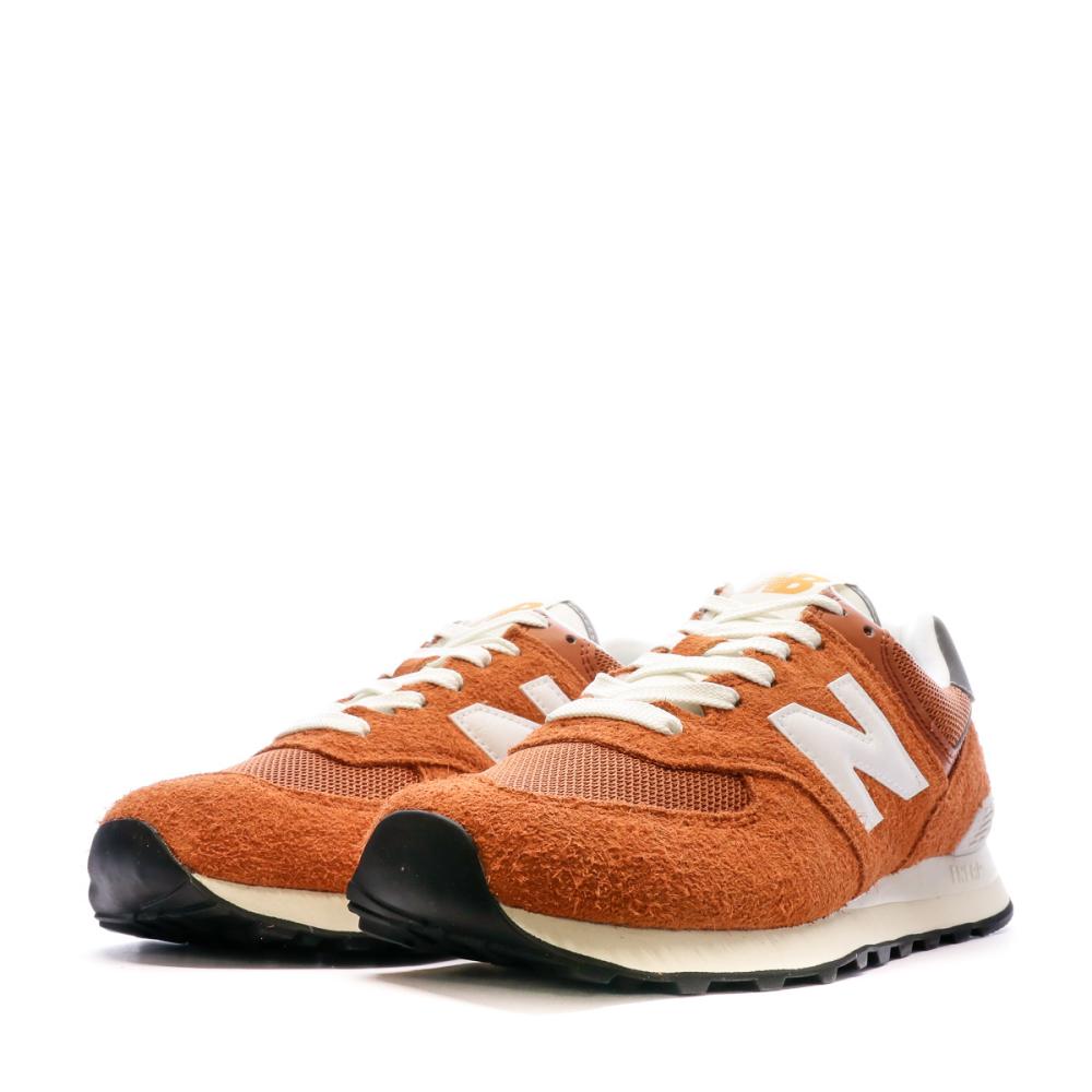 Baskets Orange Homme New Balance 574 vue 6