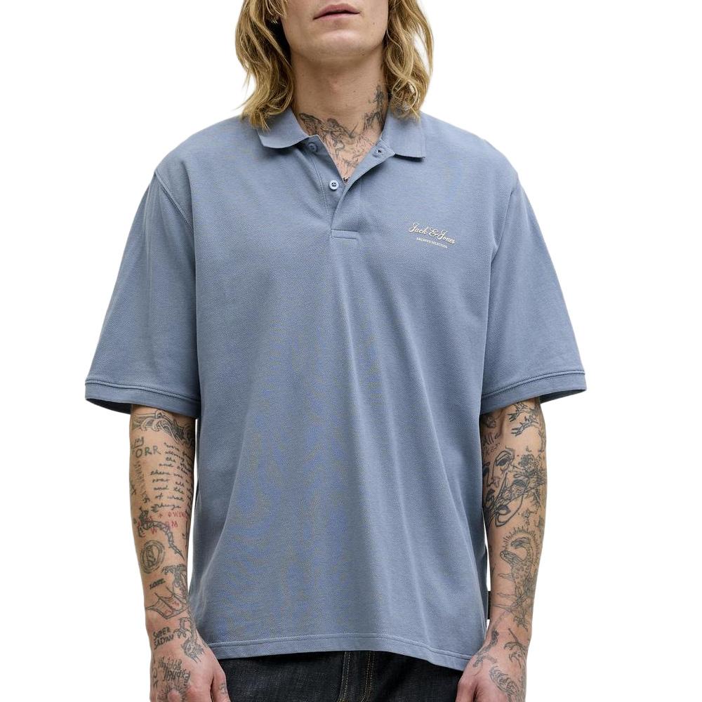 Polo Bleu Homme Jack & Jones Archive Graphic Polo pas cher