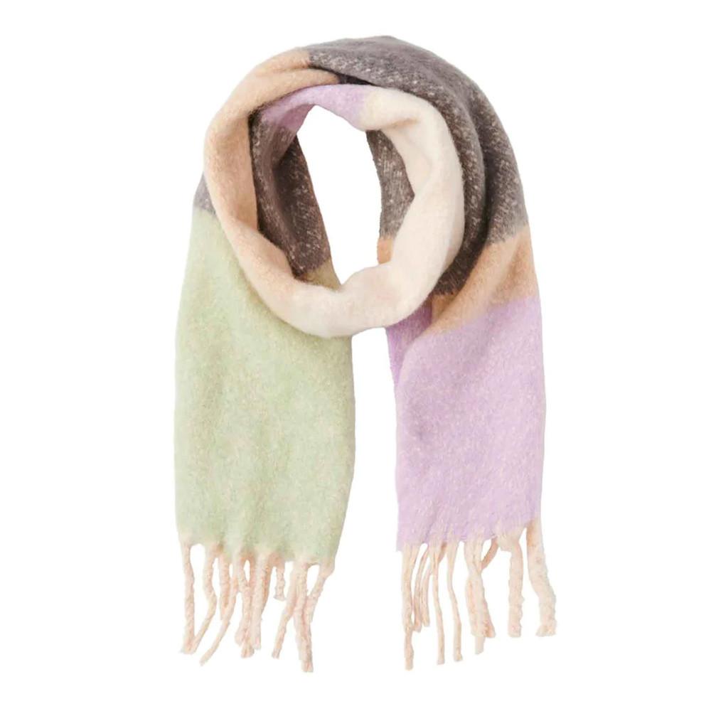 Echarpe Verte /Violette Femme Pieces Bea pas cher