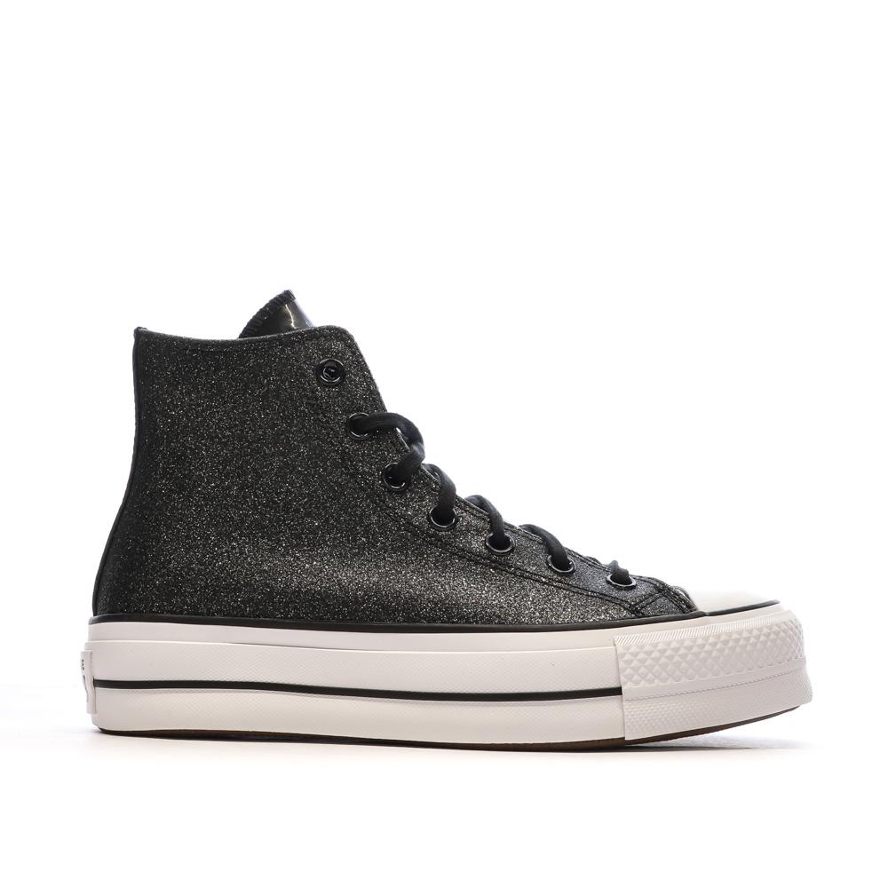 Baskets Noires Femme Converse Chuck Taylor All Star Lift A05436C vue 2