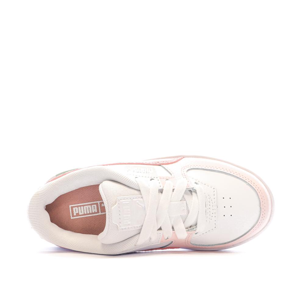 Baskets Blanches/Rose Fille Puma Cali Dream Pastel vue 4