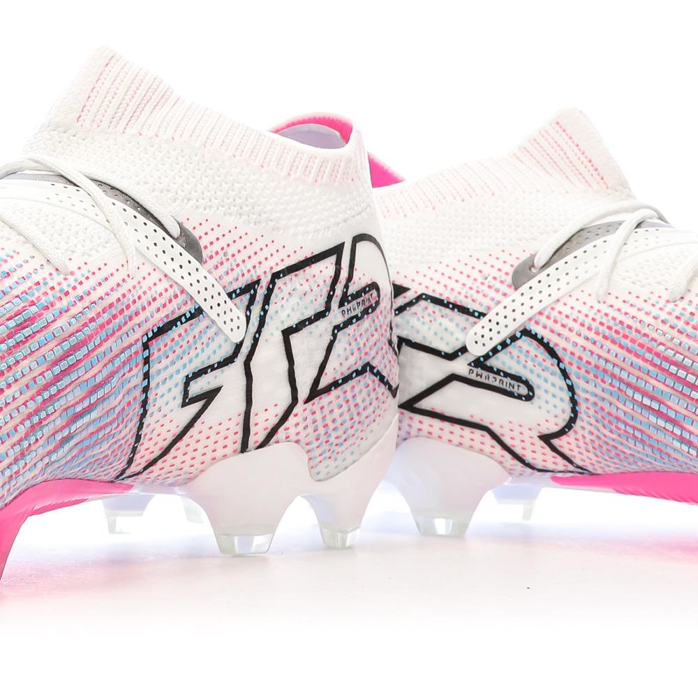 Chaussures de foot Blanches/Roses Homme Puma Future 7 Ultimate vue 7