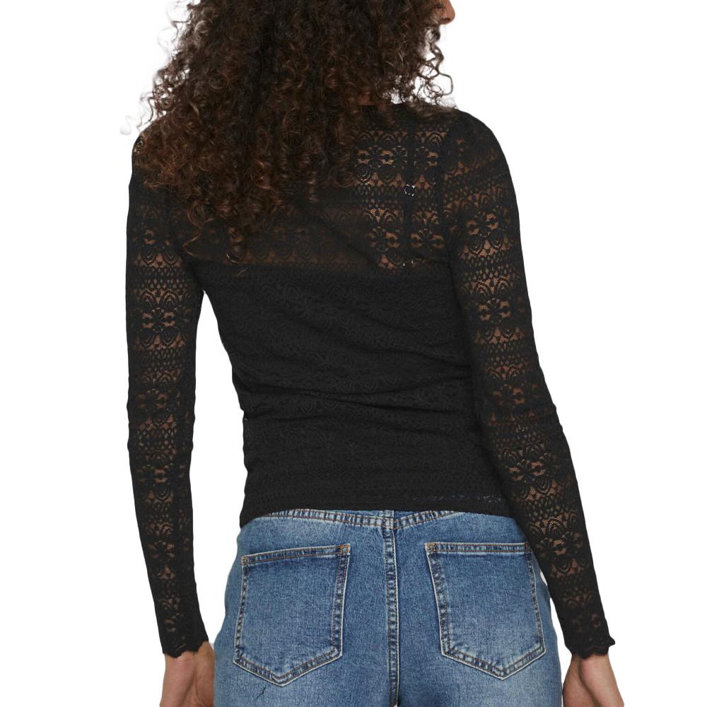 T-Shirt Manches Longues Noir Femme Vila Chikka vue 2