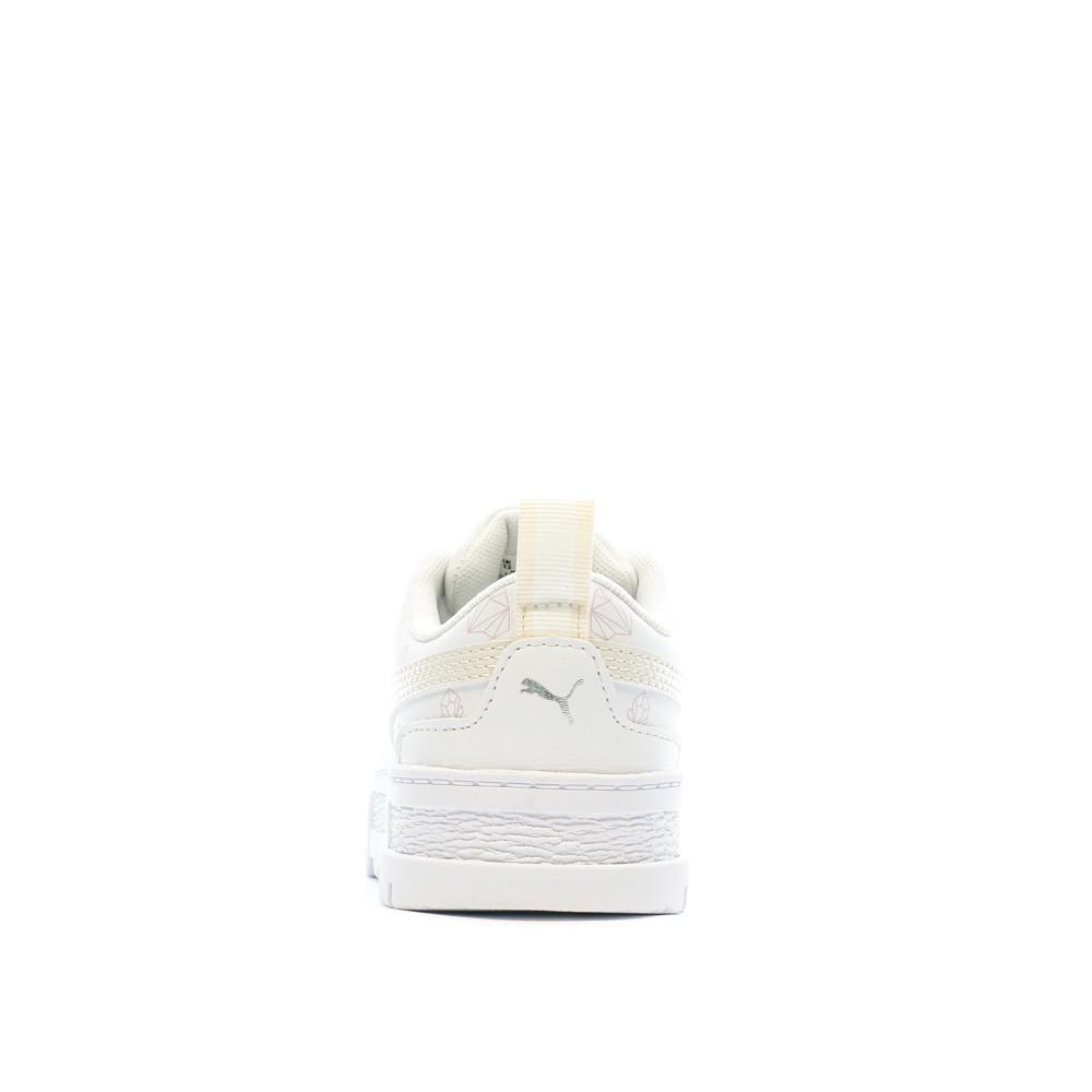 Baskets Blanche/Beige Fille Puma Mayze vue 3