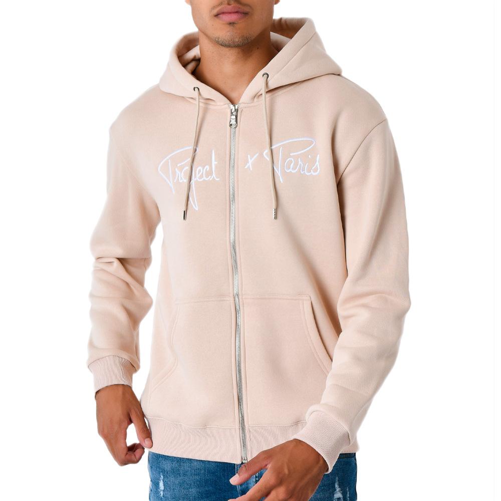 Sweat Zippé Beige Homme Project X Paris Signature pas cher