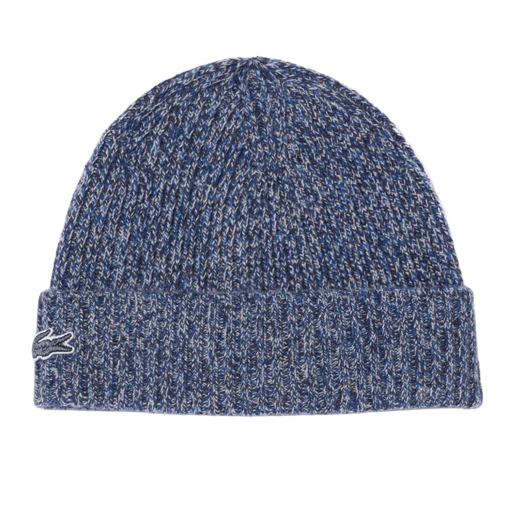 Bonnet Marine Chiné Mixte Lacoste Rib pas cher