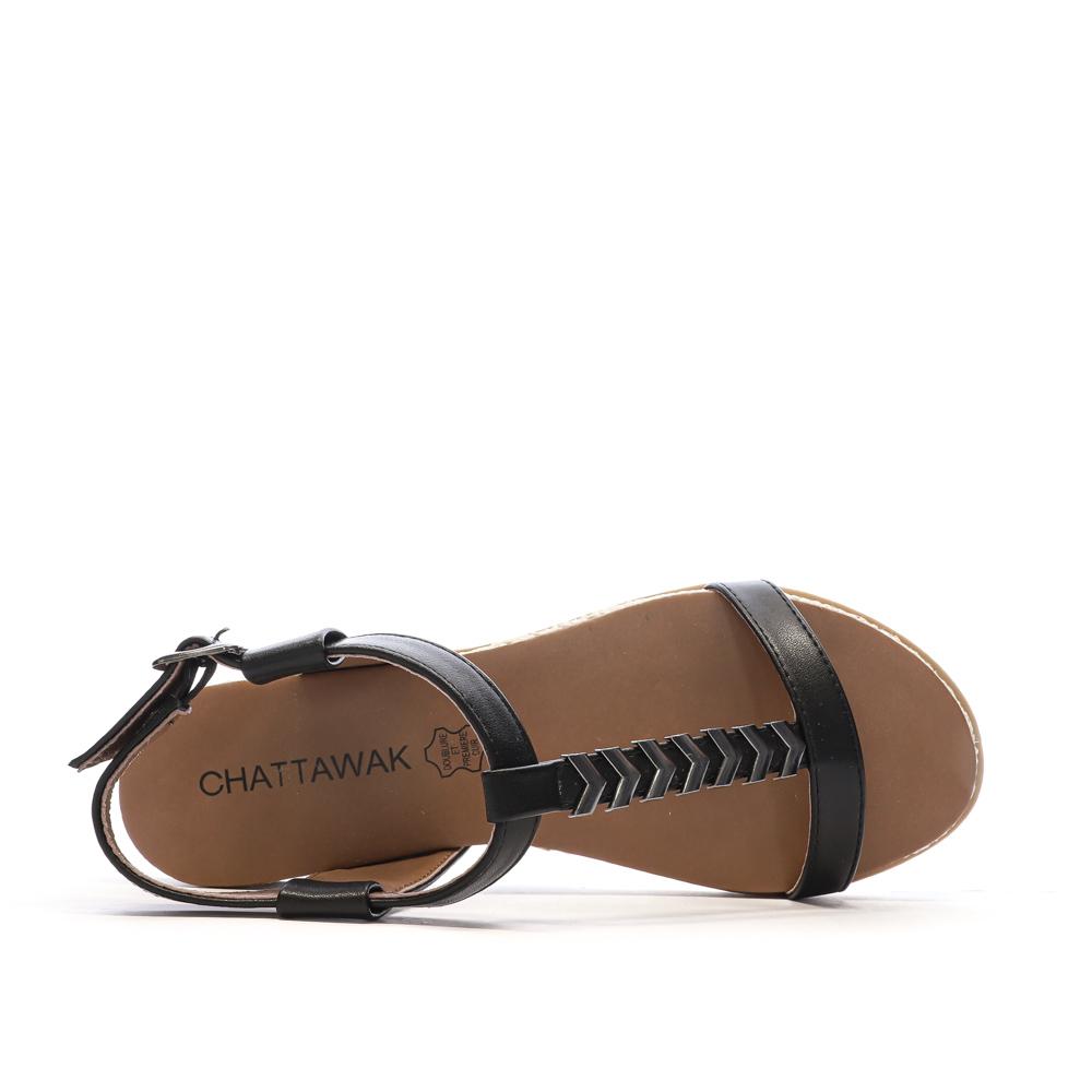 Sandales Noir Femme Chattawak SARA vue 4