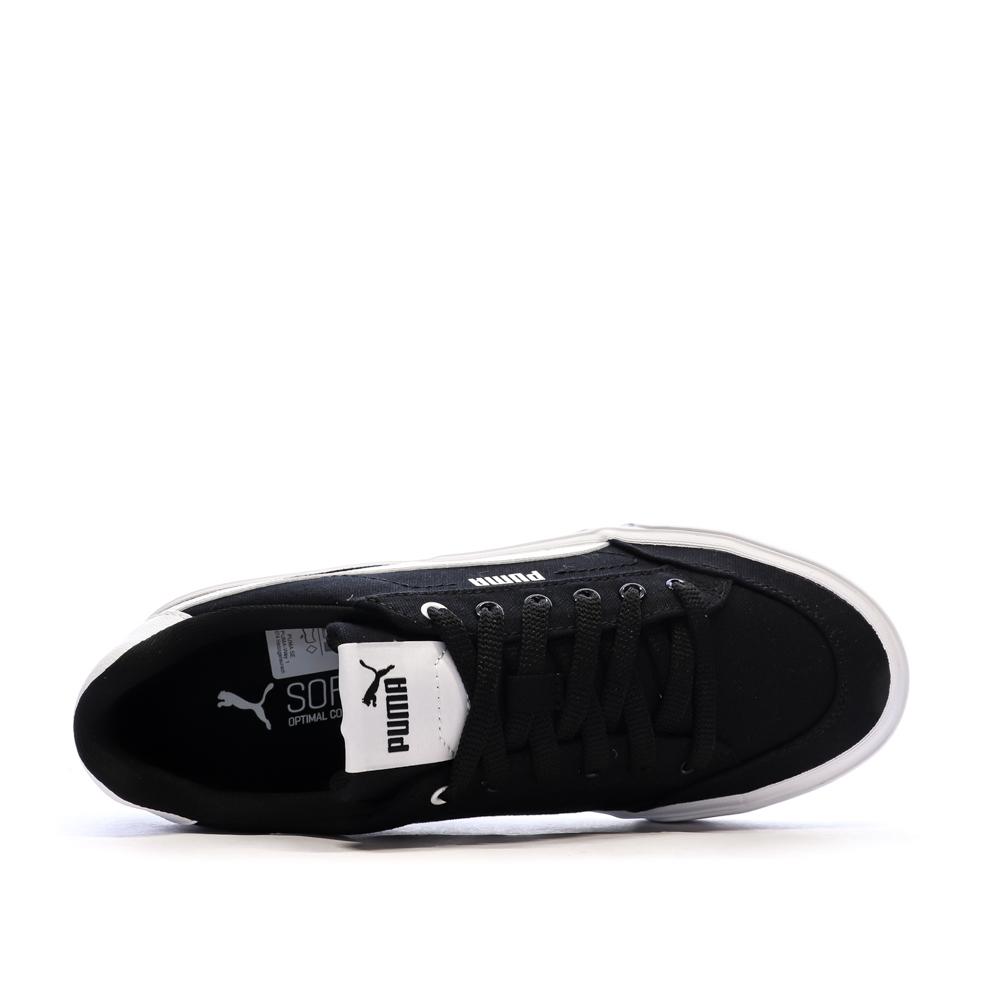 Weiß/Schwarze Puma Court Classic Sneaker für Damen Ansicht 4