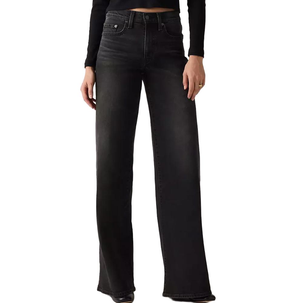Levi's 728 Wide – Schwarze Baggy-Jeans für Damen günstig