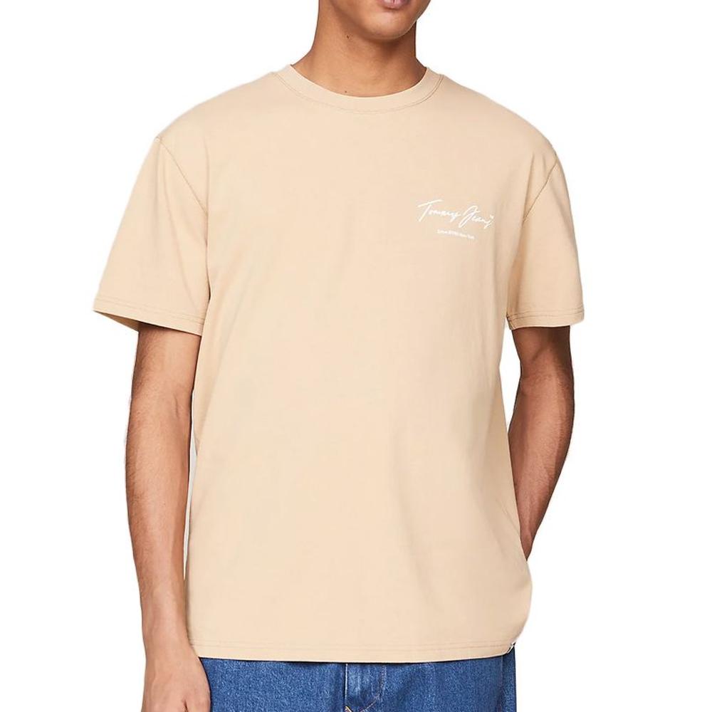 T-shirt Beige Homme Tommy Hilfiger Vintage pas cher