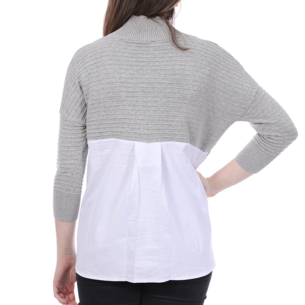 Pull Gris avec Chemise Femme French Connection vue 2