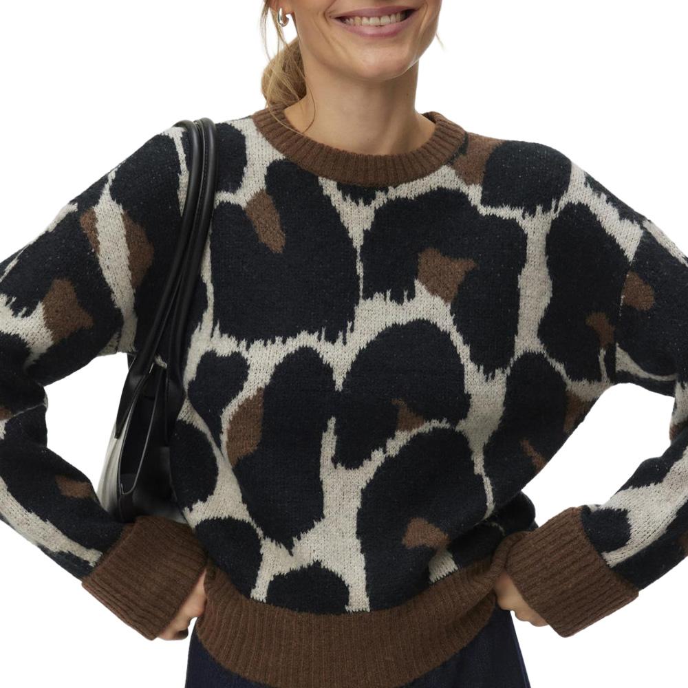 Vero Moda Leonie Women’s Black/Brown Jumper affordable