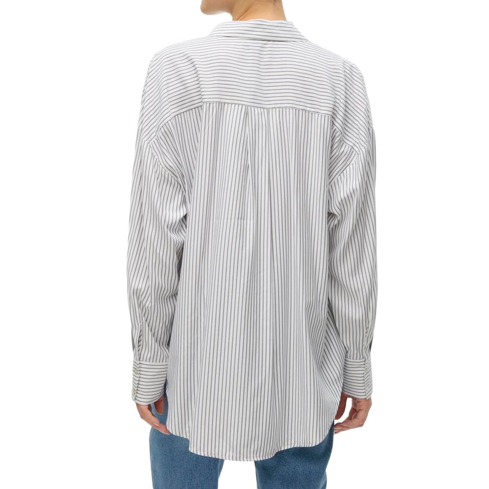 Chemise Blanche/Gris Femme Vero Moda Nora vue 2