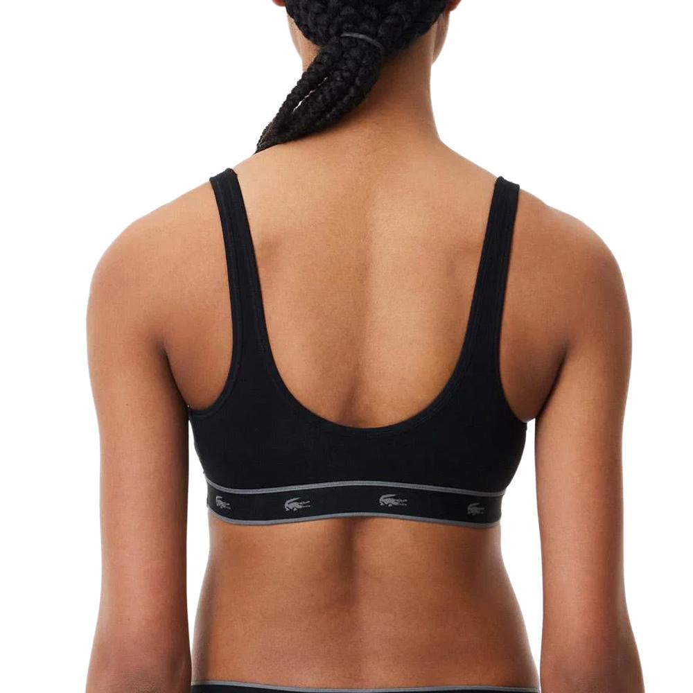 Brassière Noir Femme Lacoste IF8626 vue 2