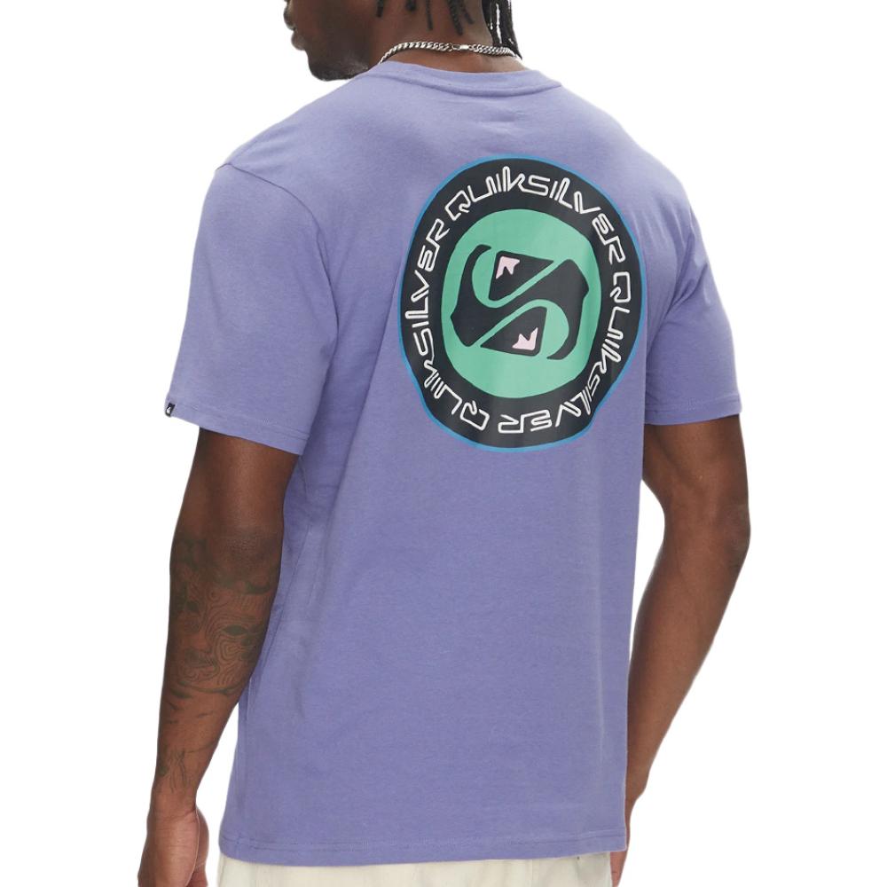 T-shirt Violet Homme Quiksilver Circle Back vue 2