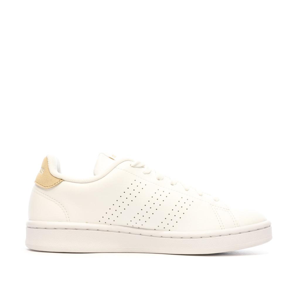 Baskets Blanches/Beige Femme Adidas Advantage vue 2
