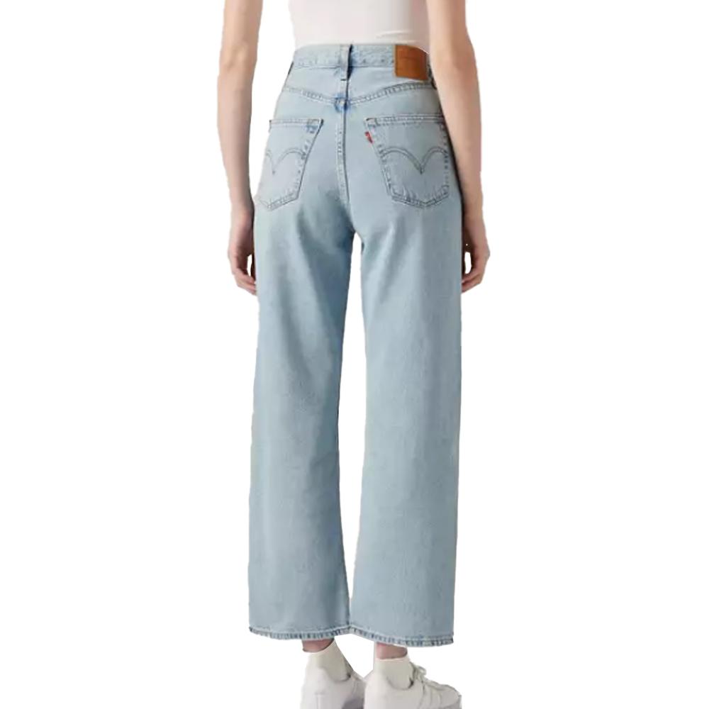 Jean Bleu Clair Femme Levi's Ribcage Straight vue 2