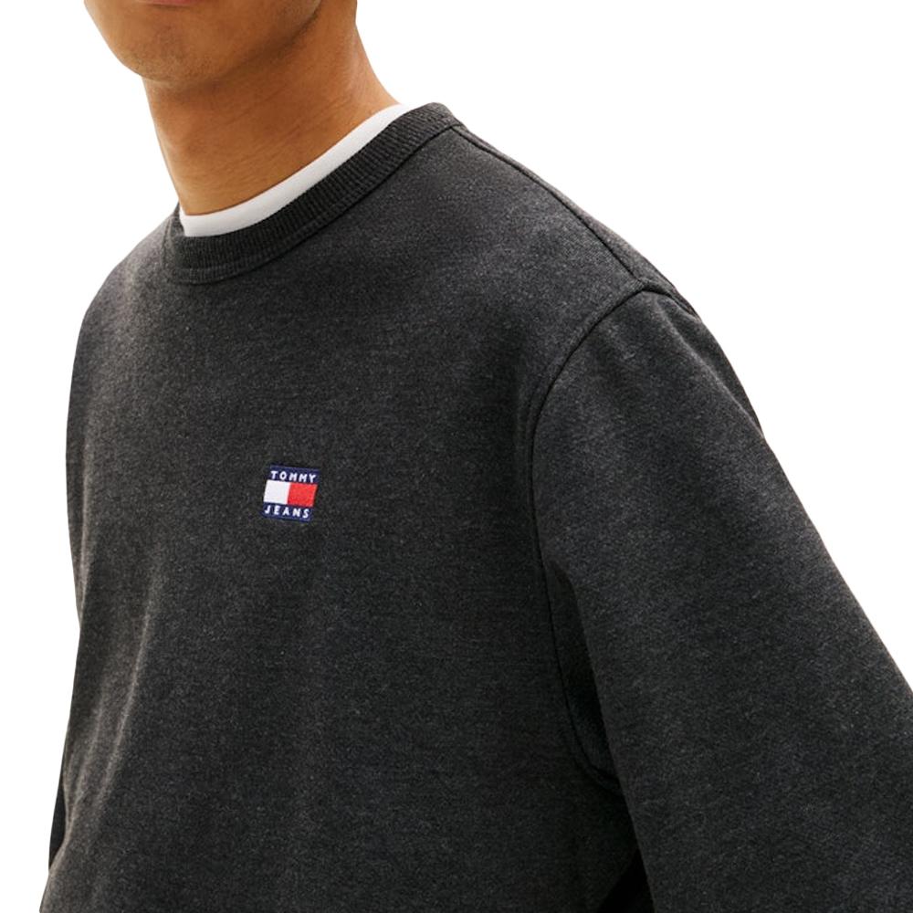 Sweat Noir Homme Tommy Hilfiger Badges vue 2