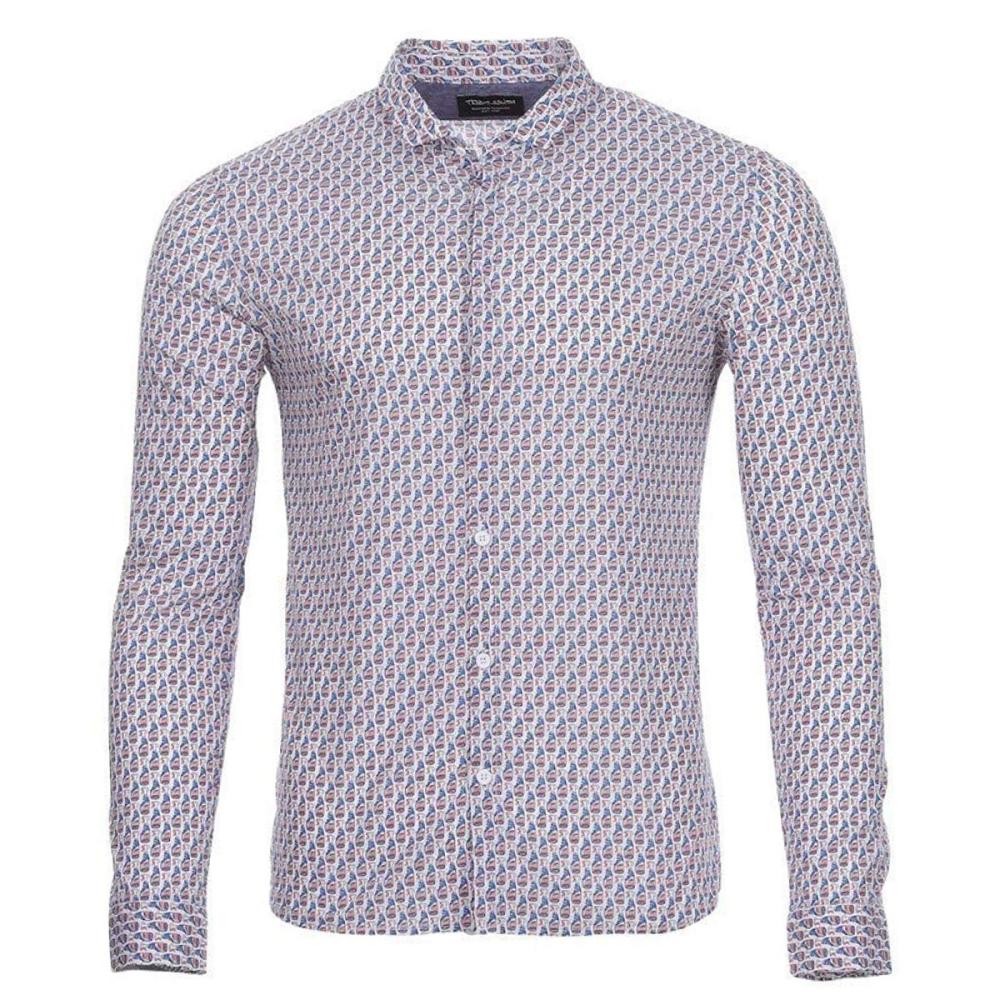 Chemise Blanc à motif Homme Teddy Smith Caster pas cher