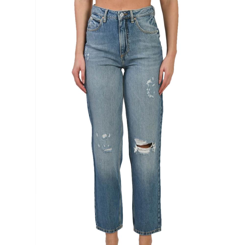 Jean Mom Bleu Femme Guess pas cher