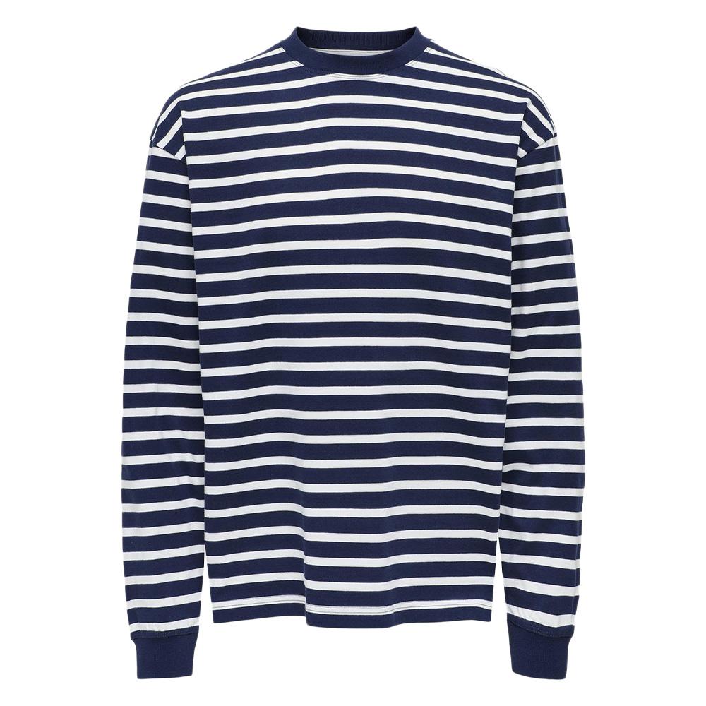 T-shirt Marinière Marine Homme Only & Sons Donovan pas cher