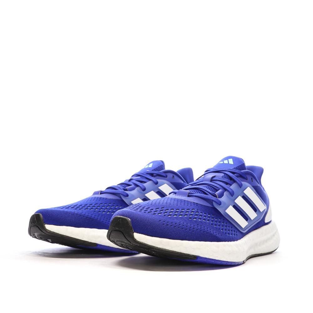 Chaussures de running Bleu/Blanc Homme Adidas Pureboost 22 vue 6