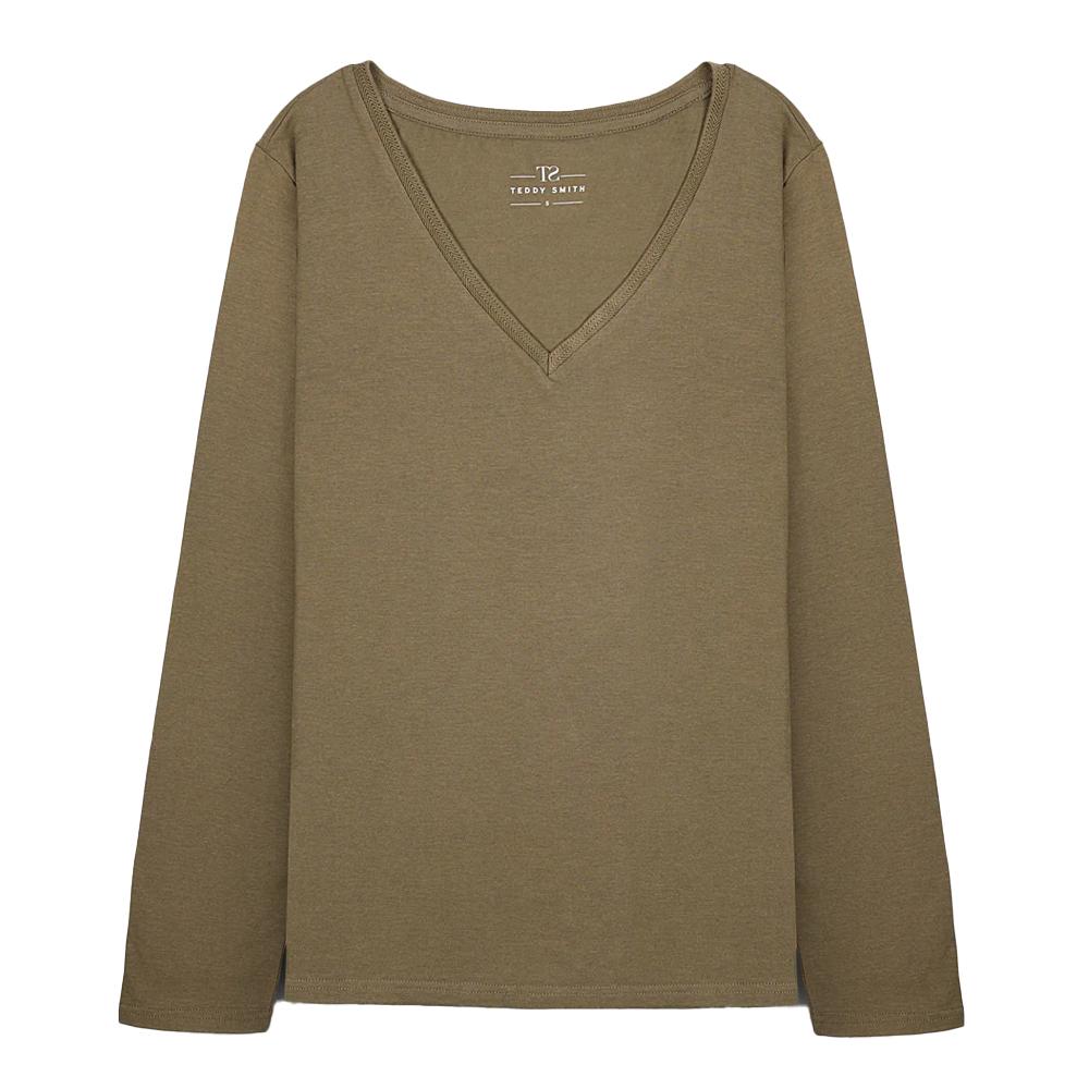 T-shirt Kaki Femme Teddy Smith Miana pas cher