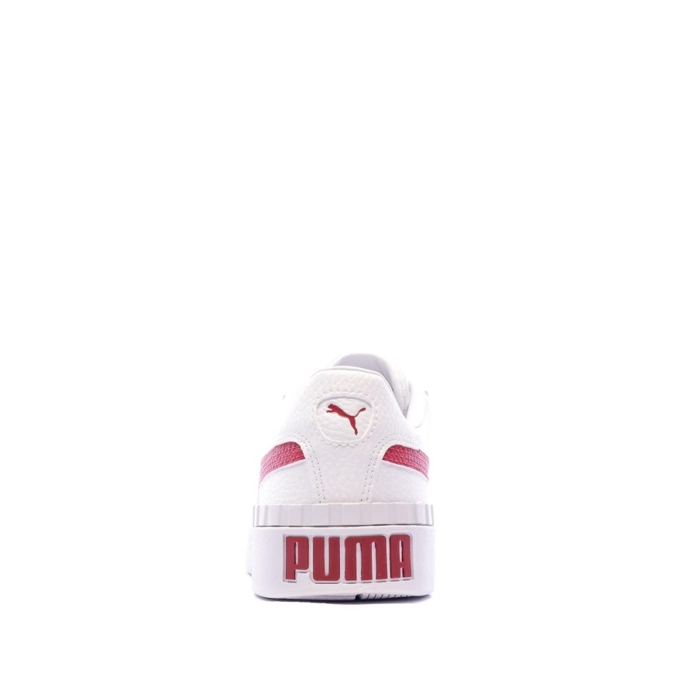 Baskets Blanc/Rouge Femme Puma Cali vue 3