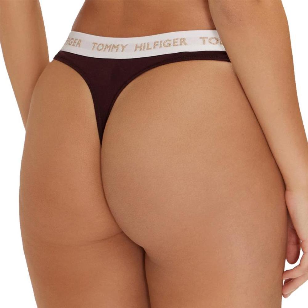 String Prune Femme Tommy Hilfiger Burgundy vue 2