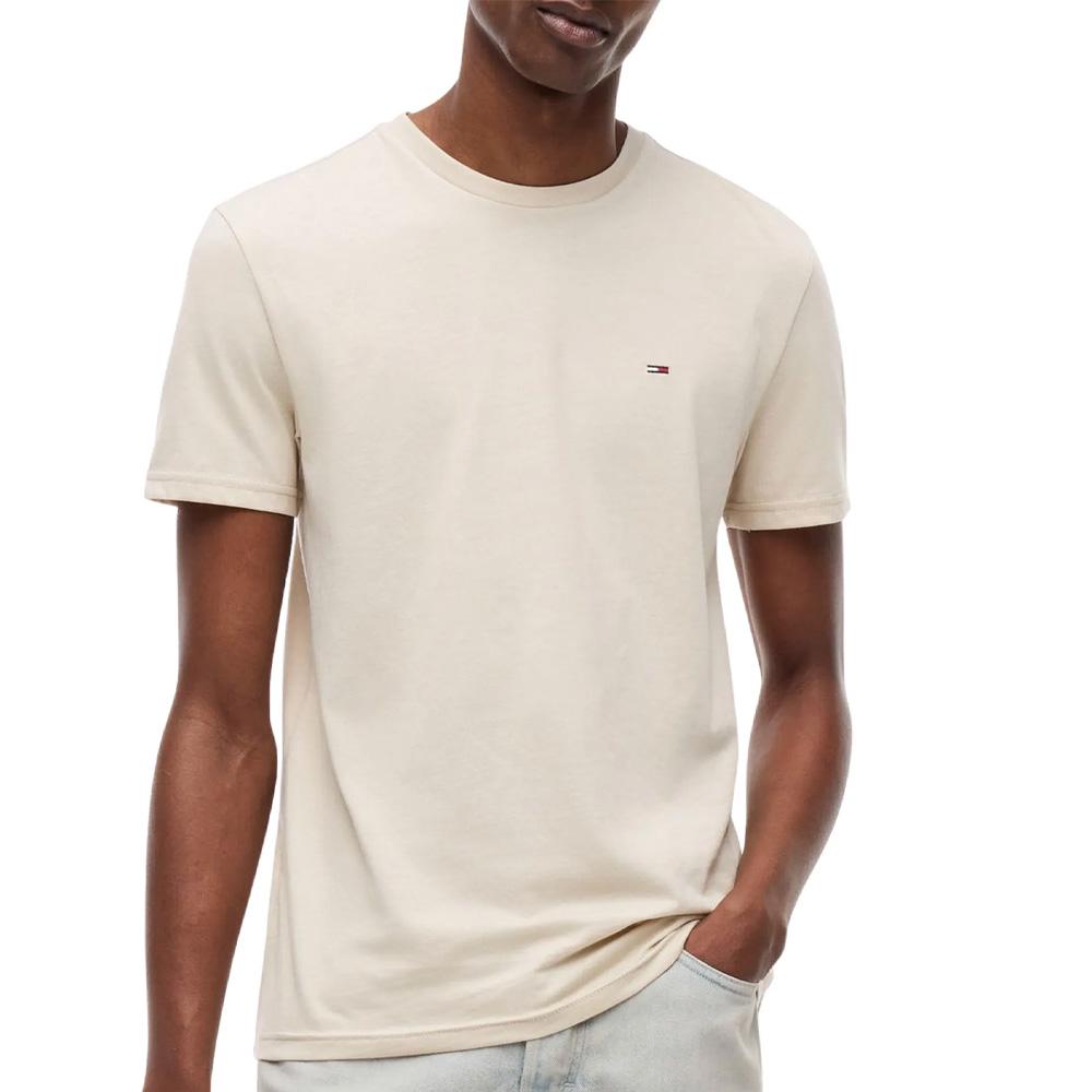 T-shirt Beige Clair Homme Tommy Hilfiger Tjm X Slim Jaspes pas cher