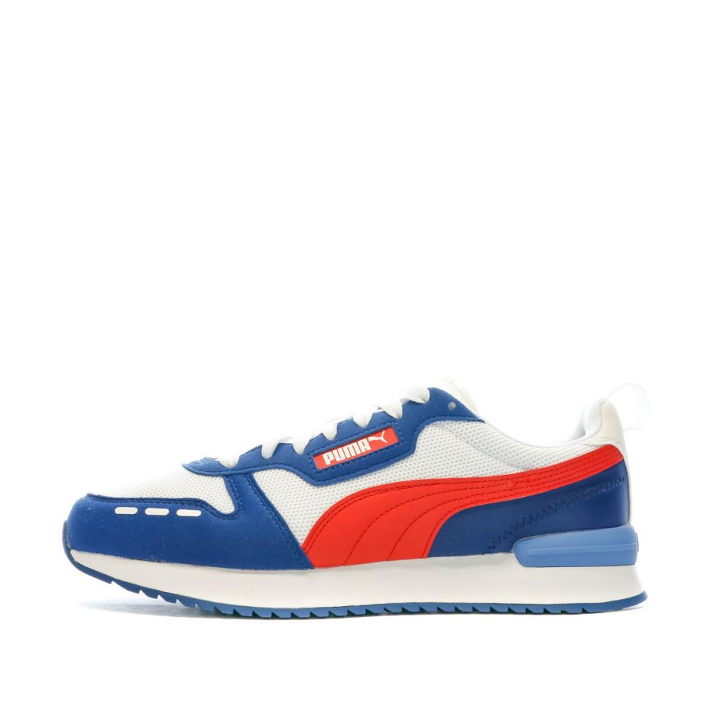Baskets Blanches/Bleu/Rouge Homme Puma R78 pas cher
