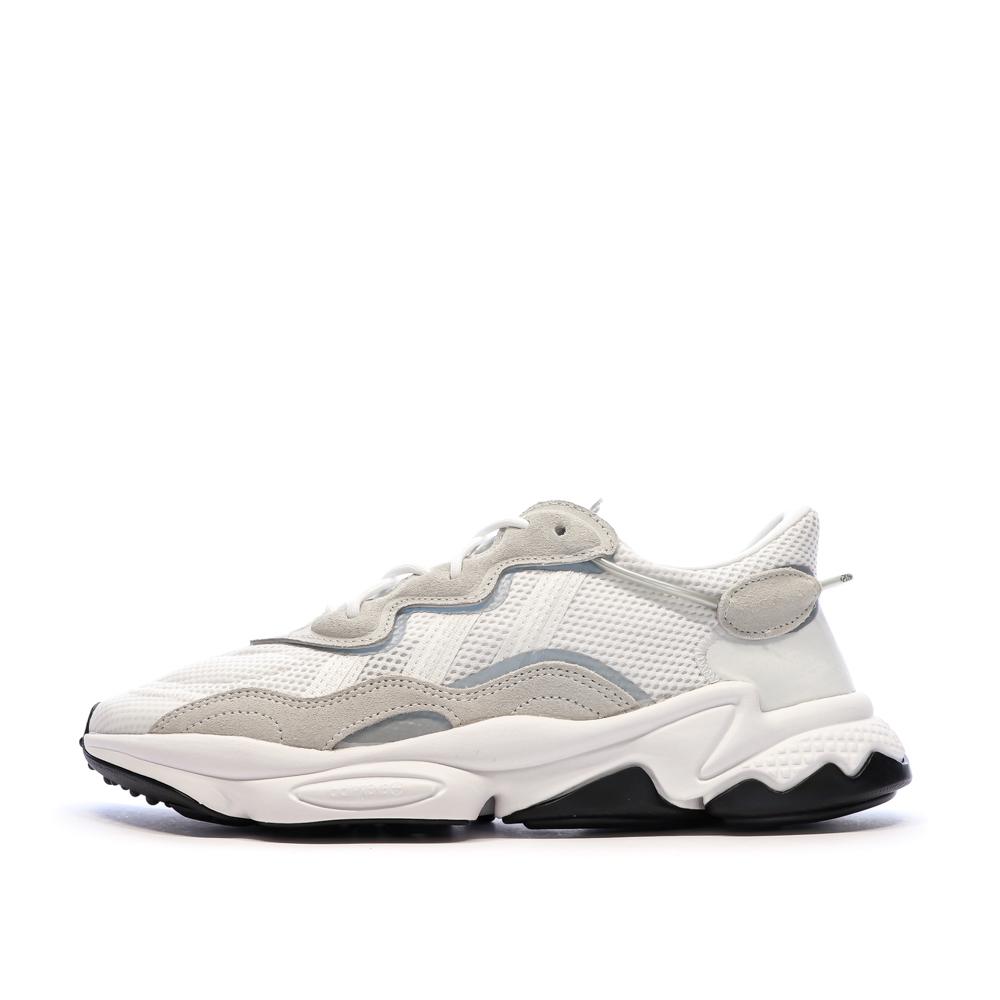 Baskets Blanc/Beige Homme Adidas Ozweego pas cher