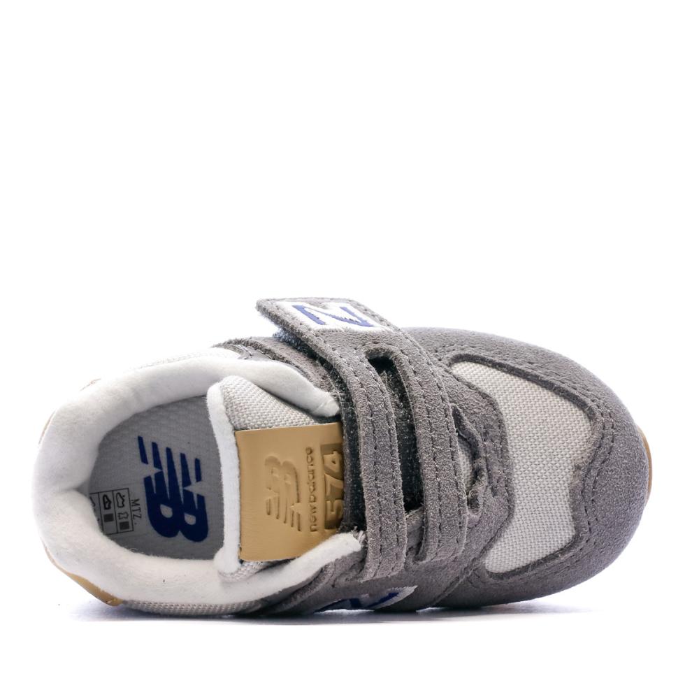 Baskets Grises Bébé Fille New Balance 574 vue 4