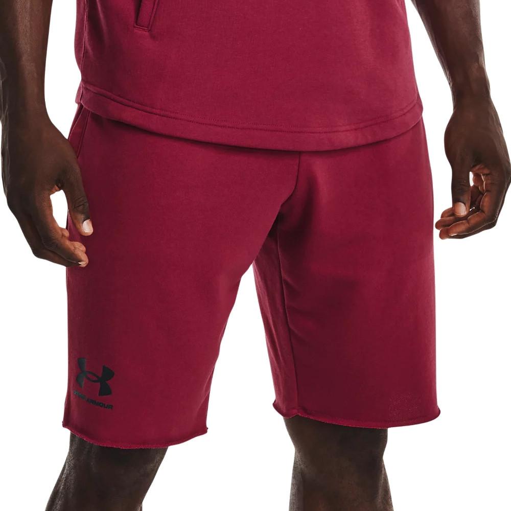 Short Rouge Homme Under Armour Rival Terry pas cher